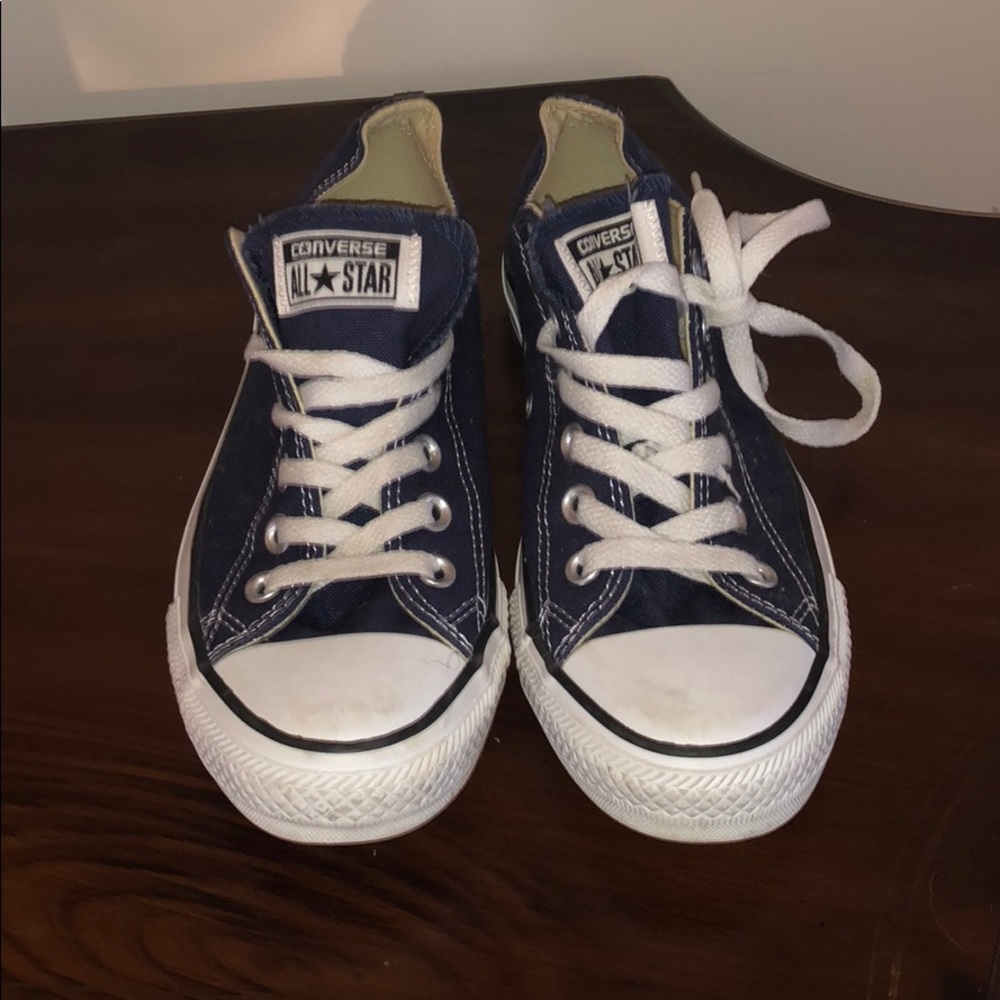 Blue converse shoes